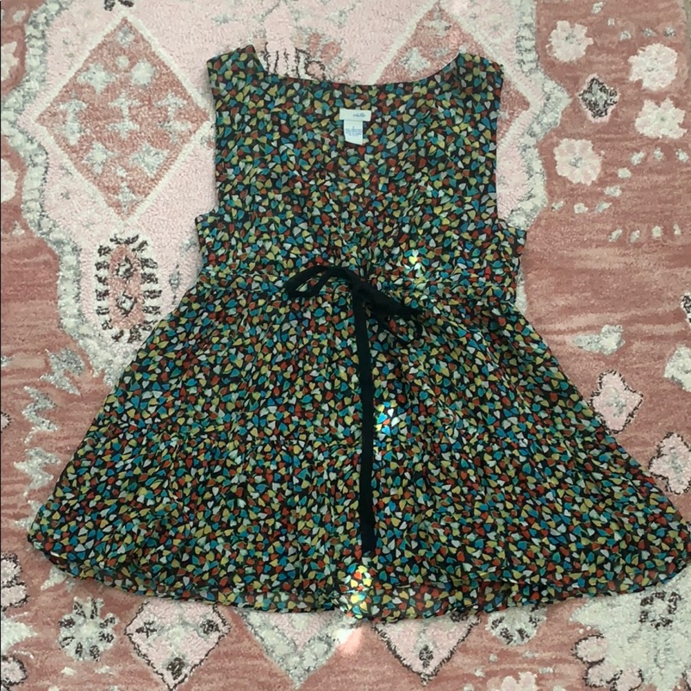 Chiffon Anthropologie odille blouse heart pattern